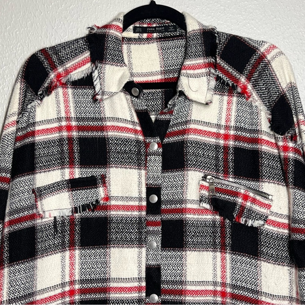 Zara Black and White Plaid Mini Dress - Picture 2 of 12